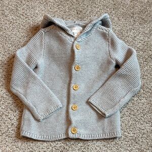 Little Planet by Carter’s 100% Organic Cotton Gray Hooded Knit Cardigan Size 5T